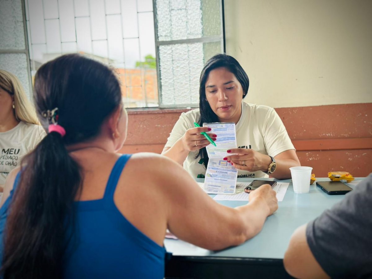 Assistida sendo atendida pelo projeto Meu Pedaço de Chão