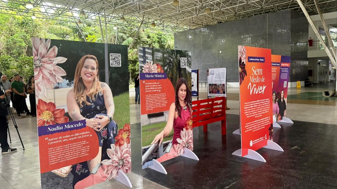Exposição sobre mulheres que romperam o ciclo de violência está em cartaz no campus da Ufam