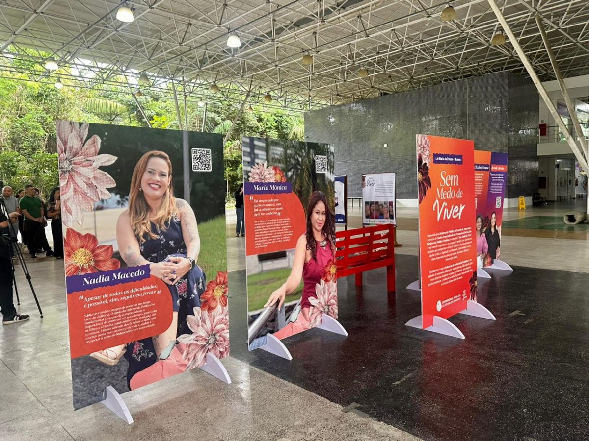 Exposição sobre mulheres que romperam o ciclo de violência está em cartaz no campus da Ufam