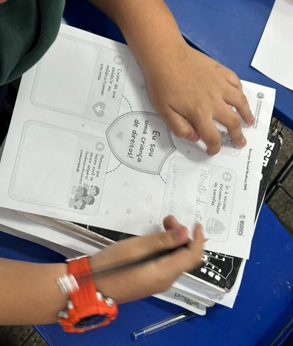 Defensoria leva ação educativa de prevenção de violência infantil para escola da rede municipal de ensino