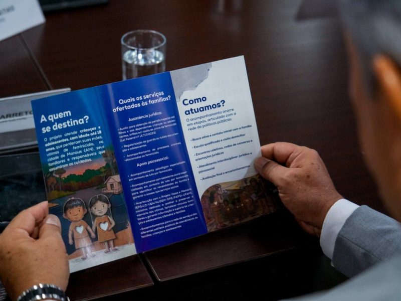 A Defensoria Pública do Estado do Amazonas (DPAM) prepara a ampliação do projeto “Órfãos do Feminicídio”, que oferece assistência jurídica e social a crianças e adolescentes que perderam a mãe vítima de feminicídio. A iniciativa foi apresentada nesta terça-feira (25/8), de forma virtual, a defensores e servidores da capital e do interior do estado.